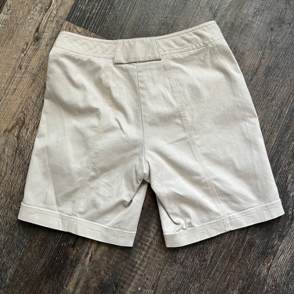 Versailles Petite Khaki Shorts High Waist Cotton Blend Career 6P